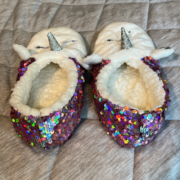 Unicorn sequin slippers - Picture 2 of 8